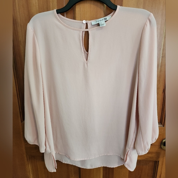 Forever 21 Pink Sheer Blouse, size L - Picture 1 of 4